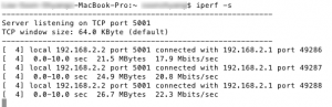 Test 5 - iPerf results
