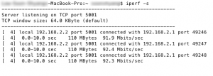 Test 2 – iPerf results