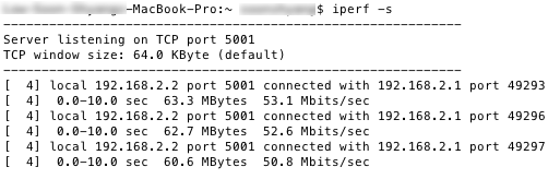 Test 6 - iPerf results Test 6 - iPerf results