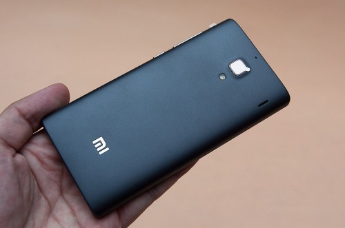 Gray back of the Redmi phone