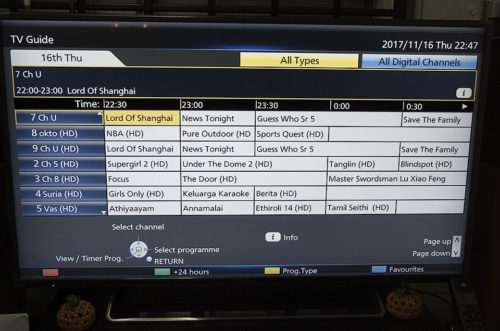 Digital TV Programme Guide